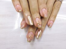 ネイルサロン キラップ(Nail Salon KiLAP)/ミラーベージュで秋ネイル￥8300
