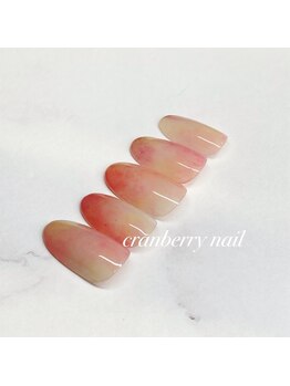 クランベリーネイル 代官山 恵比寿(cranberry nail)/かわいい桃ネイル♪