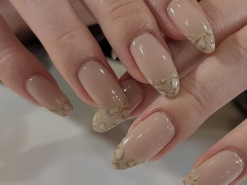 アイネイルズ 渋谷店(I nails)/【Sumika.t】レオパードフレンチ