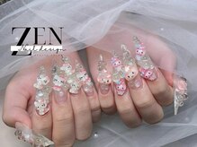 ゼン ネイル デザイン 池袋(ZEN NAIL DESIGN)/長さだしやり放題×つけ放題