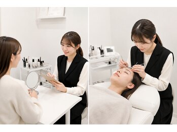 エムズ(m's)の写真/初めてでも安心のサロン☆丁寧なカウンセリングと施術で理想の目元を叶えるお手伝い♪