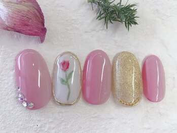 ナル バイ ネイルブレイク(Nalu by Nail Break)/チューリップ×ふんわりピンク