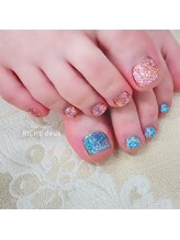 リッシュ ドゥ(RICHE deux)/うるきら大きめグリッターネイル