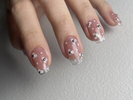 クリアフレンチ×フラワー