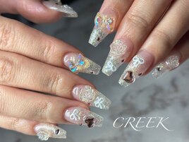 スカルプシルバークリアラメ