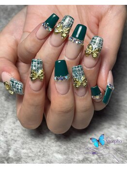 モルフォ 千駄ヶ谷(Morpho)/韓国風ツイードネイル