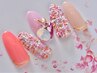 【ハンドジェル】◆自爪ジェル トレンドアート10本コース◆8900円
