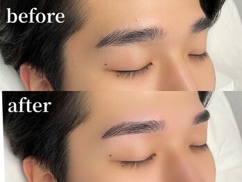 エムズアイブロウ 天王寺店(M'sアイブロウ)/メンズWAX脱毛★before→after