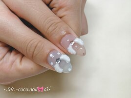 ドット　シンプルベージュ