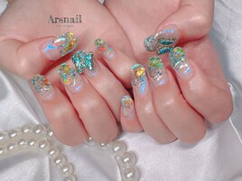 キラキラバタフライネイル