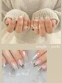 アオネイル(ao Nail)&nbsp;好きなネイルはシンプル×パーツネイル♪(韓国ネイル/ワンホン)