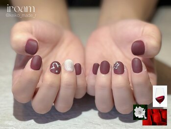 イロアム(iroam)/マットネイル/ボルドーネイル