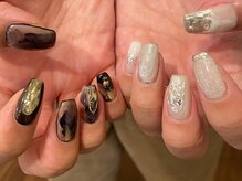 アイ ネイルズ 天神店(I nails)/Black×White