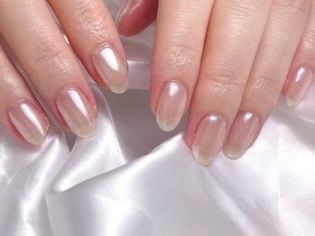 ブルヴェール(Bleu vert)/ミラーネイル