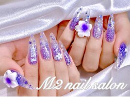 パープルグラデーションネイル