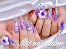 パープルグラデーションネイル
