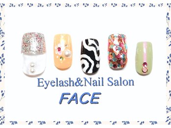 アイラッシュアンドネイルサロン フェイス(Eyelash&NailSalon FACE)/ハンド定額ネイル　￥8.500