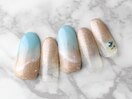 夏砂浜ネイル