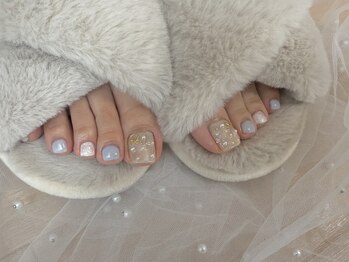 エマネイル バイ チュラ(emma nail_by chula)/親指デザイン/フットネイル