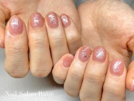 ショートネイル/ピンクネイル