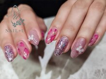 ネイルプラスユウ(NAIL+U)/ピンクレオパード