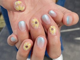 ひまわりネイル
