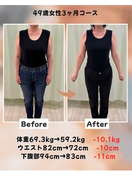 くさば整骨院/49歳女性/ダイエット3か月コース