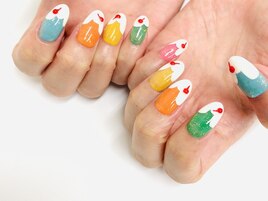 カラフルフロートネイル