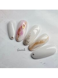 ニュアンス系爽やかネイル