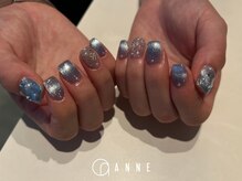 アンネ 渋谷店(ANNE)/【パラジェル】リボン韓国ネイル