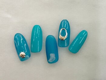 プルミエ ネイル(Premier Nail)/NEW☆海ネイル~クリアブルー