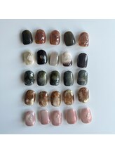 プリュネ(Prune)/11月デザインネイル/ぷくぷく