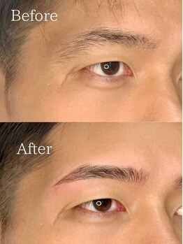 エムディアリリー(M DIALILY.)の写真/月200名以上が来店☆全国的にも数少ないメンズアイブロウアーティスト&女性のアイリストがデザインを提案♪