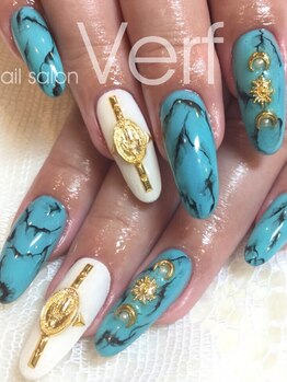 ネイルサロン べルフ(nail salon Verf)/ターコイズネイル