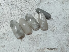 さくら×タイダイ柄ネイル