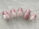 グラデーションお花ネイル