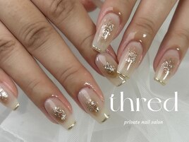 ブラウンチークネイル