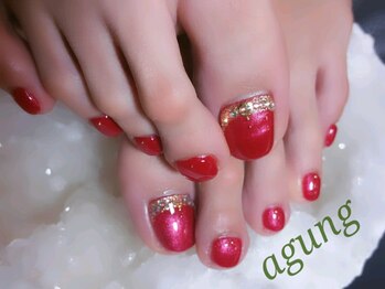 アグン(agung)/フットネイル 大人ゴージャス