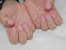 夏の濃いめピンクグラデーション