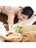 【美容ご褒美70分】アロマオイル40分＋小顔矯正30分 6,200円　