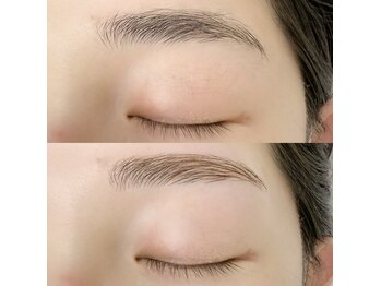 Lys blanc.代々木【まつげパーマ/メーテル/パリジェンヌ/アンドヘルシー/アイブロウ】/眉カラー before→after