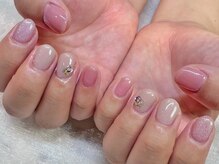 リル シャイン ネイル 上新庄店(lil shine.nail)/シンプルポイントアート　¥6600.