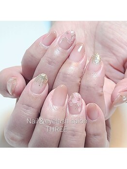 ネイルアンドまつげエクステ専門サロン スリー(THREE)/桜ネイル
