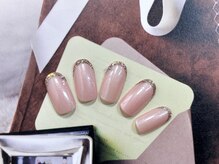 サロンドランジェ(salon de Lange)/ラメラインネイル