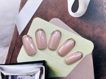 サロンドランジェ(salon de Lange)/ラメラインネイル