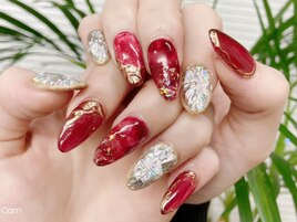 ミラーフレンチニュアンスネイル