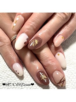 バレンタインネイル