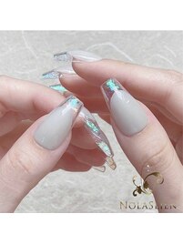 クリアフレンチ×オーロラアート