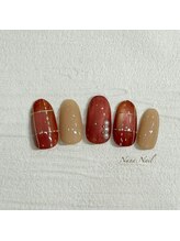ナナネイル(Nana.Nail)/チェック×マグネットネイル