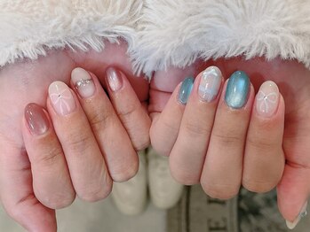 レアネイル 新宿(le'a nail)/マグネットリボンデザイン